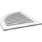 Ekena Millwork Quarter Round Top Left Surface Mount PVC Gable Vent w/ 3-1/2"W x 1"P Standard Frame, 28"W x 36"H GVPQL28X3601SF - alternate 3